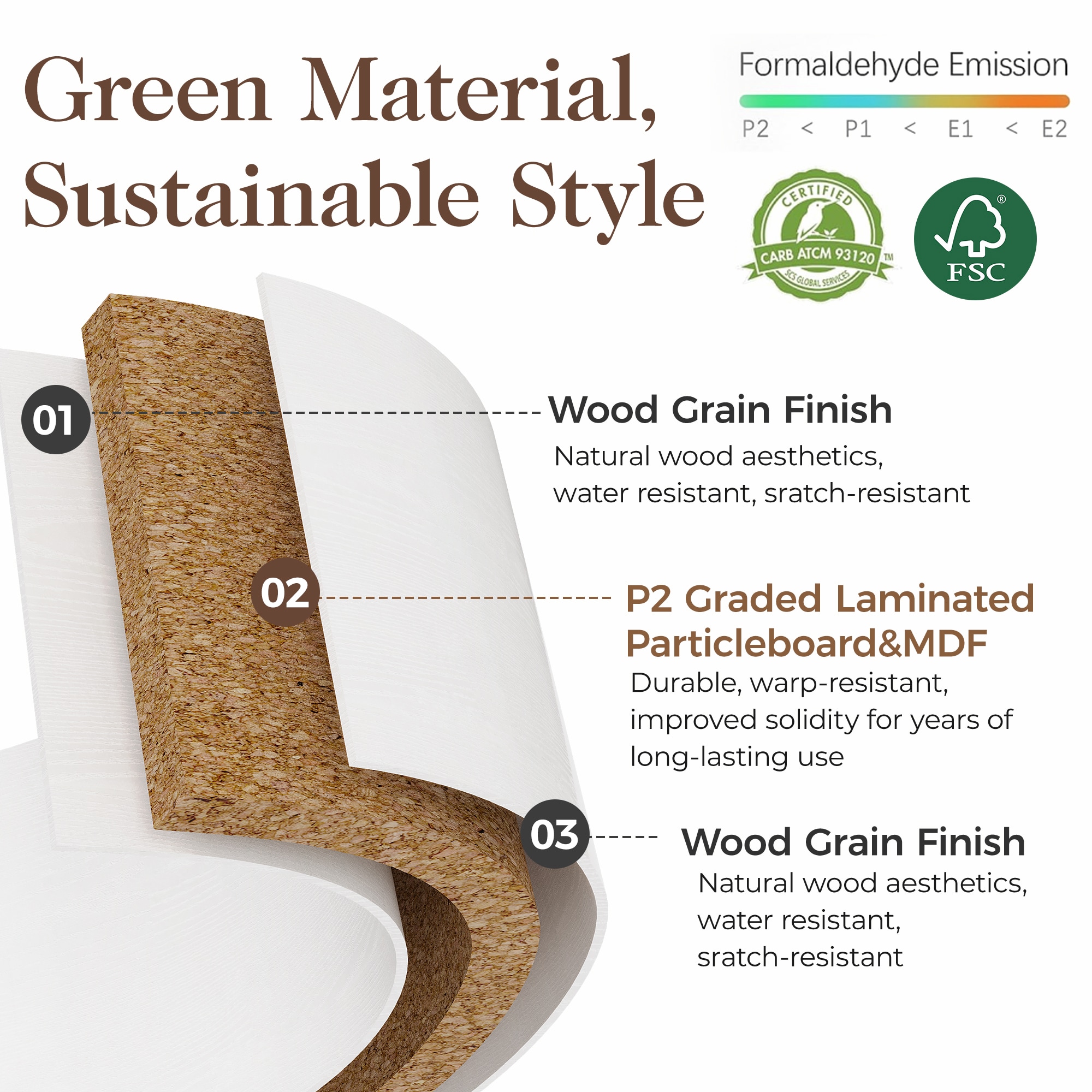 Set Of 2 Bedside Tables With Charging Station And Storage White_voghion.com